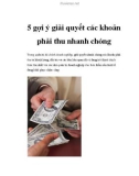 5 gợi ý giải quyết các khoản phải thu nhanh chóng