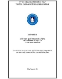 Giáo trình Quản trị chất lượng (Nghề: Quản trị doanh nghiệp vừa và nhỏ - Cao đẳng) - Trường Cao đẳng Cộng đồng Đồng Tháp
