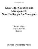 Ebook Knowledge creation and management: New challenges for managers – Part 1