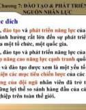 Bài giảng Quản trị nguồn nhân lực: Chương 7 - Th.S Trần Phi Hoàng