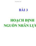 Bài giảng Quản trị nguồn nhân lực: Bài 3 - ThS.Thái Ngọc Vũ