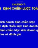 TIẾN TRÌNH HOẠCH ĐỊNH CHIẾN LƯỢC - CHIẾN LƯỢC TOÀN CẦU