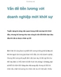 Vấn đề tiền lương với doanh nghiệp mới khởi sự