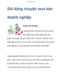 Sôi động chuyện mua bán doanh nghiệp