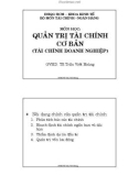 Quản trị tài chính