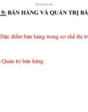 Bài giảng Quản trị doanh nghiệp thương mại - Bài 9