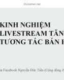 Kinh nghiệm Livestream hiệu quả