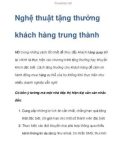 Nghệ thuật tặng thưởng khách hàng trung thành