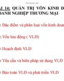 Bài giảng Quản trị doanh nghiệp thương mại - Bài 14