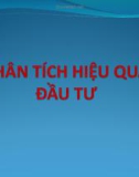 Bài giảng về Phân tích hiệu quả đầu tư