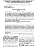 Ảnh hưởng hành vi lãnh đạo đến phát triển nguồn nhân lực ngành du lịch ở tỉnh Quảng Ngãi