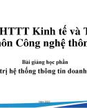 Bài giảng Quản trị hệ thống thông tin doanh nghiệp - Chương 1: Tổng quan về quản trị hệ thống thông tin doanh nghiệp