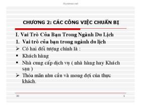 Chương 2 : Các công việc chuẩn bị