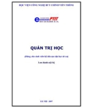 Giáo trình: môn học quản trị học trong kinh doanh