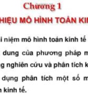 Bài giảng Mô hình toán kinh tế - Chương 1: Giới thiệu mô hình toán kinh tế