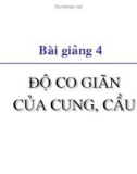 Bài giảng Kinh tế học vi mô dành cho chính sách công: Bài 4 - Độ co dãn của cung cầu (2017)