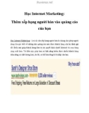 Học Internet Marketing: Thêm xếp hạng người bán vào quảng cáo của bạn