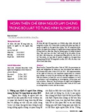 Hoàn thiện chế định người làm chứng trong Bộ luật Tố tụng hình sự năm 2015