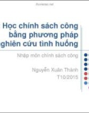 Bài giảng Nhập môn chính sách công: Bài 2 - Nguyễn Xuân Thành