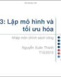 Bài giảng Nhập môn chính sách công: Bài 3 - Nguyễn Xuân Thành