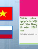 Chính sách đối ngoại của Việt Nam với Liên Bang Nga từ năm 2001 đến nay