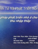 Giải pháp phát triển nhà ở cho người thu nhập thấp