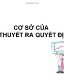 Bài giảng Thống kê và phân tích dữ liệu: Cơ sở của lý thuyết ra quyết định