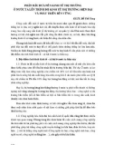 Phấn đấu đưa nền kinh tế thị trường ở nước ta lên trình độ kinh tế thị trường hiện đại và phát triển bền vững