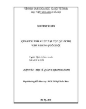 Luận văn Thạc sĩ Quản trị kinh doanh: Quản trị nhân lực tại Cục Quản trị Văn phòng Quốc hội