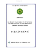 Luận án Tiến sĩ Nông nghiệp: Nghiên cứu truyền động vô cấp sử dụng hộp số phân nhánh công suất thủy tĩnh trên máy kéo nông nghiệp