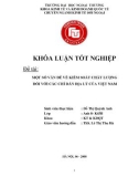 Khóa luận tốt nghiệp: Một số vấn đề về kiểm soát chất lượng đối với các chỉ dẫn địa lý của Việt Nam