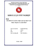 Khóa luận tốt nghiệp: Mô hình cửa hàng tiện lợi tại Việt Nam: Thực trạng và giải pháp