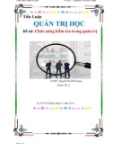 Tiểu luận Quản trị học: Chức năng kiểm tra trong quản trị