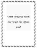 Chính sách price match của Target: liệu có hiệu quả?