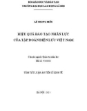 Tóm tắt Luận án Tiến sĩ Quản trị nhân lực: Hiệu quả đào tạo nhân lực của Tập đoàn Điện lực Việt Nam