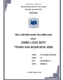 Tiểu luận môn quản trị chiến lược: Chiến lược SCTV trong giai đoạn 2010 - 2020