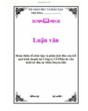 Luận văn: Hoàn thiện tổ chức lập và phân tích Báo cáo kết quả kinh doanh tại Công ty Cổ Phần tư vấn thiết kế đầu tư Miền Duyên Hải