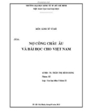 Tiểu luận kinh tế vĩ mô: Nợ công châu Âu và bài học cho Việt Nam