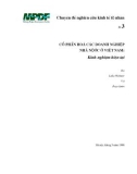 Báo cáo Chuyên đề nghiên cứu Kinh tế tư nhân: Cổ phần hóa các doanh nghiệp Nhà nước Việt Nam - Kinh nghiệm hiện tại