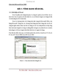 Giáo trình Excel - Bài 1: TỔNG QUAN VỀ EXCEL