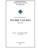 GIÁO TRÌNH MÔN HỌC TIN HỌC CĂN BẢN