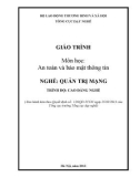 Giáo trình môn học: An toàn và bảo mật thông tin - Quản trị mạng (Trình độ: Cao đẳng nghề)