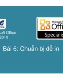 Bài giảng Microsoft Office Word 2010: Bài 6 - Nguyễn Quốc Sử