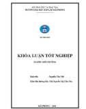 Đồ án tốt nghiệp ngành Kỹ thuật môi trường: Nghiên cứu, đánh giá hiện trạng môi trường nước mặt kênh thoát nước Tây Nam thành phố Hải Phòng