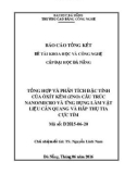 Tóm tắt báo cáo tổng kết đề tài khoa học và công nghệ cấp Đại học Đà Nẵng: Tổng hợp và phân tích đặc tính của ôxít kẽm (ZnO) cấu trúc nano/micro và ứng dụng làm vật liệu cản quang và hấp thụ tia cực tím