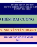 Bài giảng Bảo hiểm đại cương: Phần 1 - TS. Nguyễn Tấn Hoàng