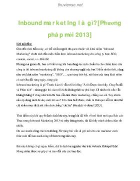 Inbound marketIng là gì? [Phương pháp mới 2013]