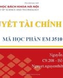 Bài giảng Lý thuyết tài chính tiền tệ: Chương 2.3 - Nguyễn Thị Bích Nguyệt