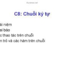 Chương 8: Chuỗi ký tự