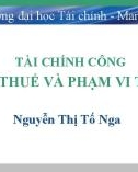 Bài giảng Tài chính công: Chương 5 - Nguyễn Thị Tố Nga